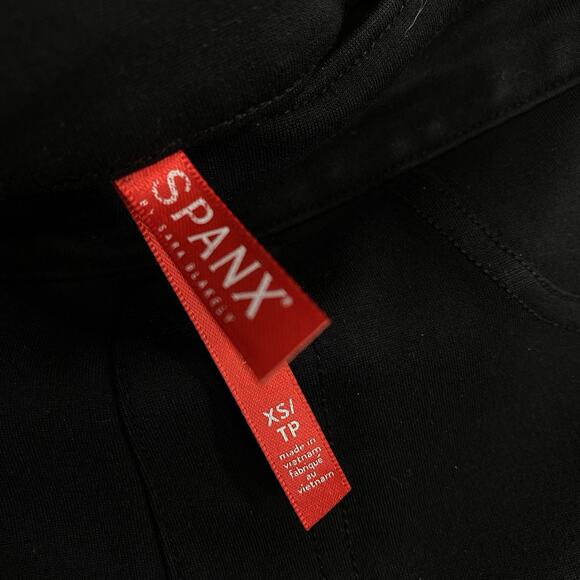 SPANX The Perfect Black Ponte Ankle Pants Size XS Skinny Back Pockets 20202R - Picture 11 of 12